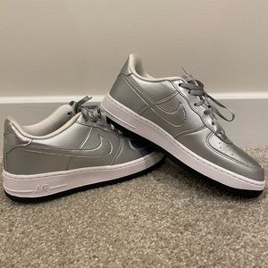 Silver Nike Air Force 1